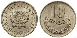 Poland 10 Groszy 1949 at auction WCN - August 14, 2025