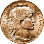Francja 20 franków 1910 na aukcji Stack's - 12 kwietnia 2025