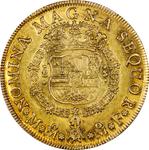 México 8 escudos 1748 Mo MF en subasta Stack's - 27 de agosto de 2025
