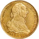 México 4 escudos 1779 Mo FF en subasta Stack's - 27 de agosto de 2025