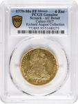México 4 escudos 1779 Mo FF en subasta Stack's - 27 de agosto de 2025