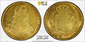 México 8 escudos 1808 Mo TH en subasta Stack's - 27 de agosto de 2025