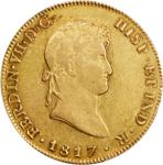 México 8 escudos 1817 Mo JJ en subasta Stack's - 27 de agosto de 2025