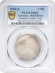 Deutschland 5 Reichsmark 1934 A "Garnisonkirche mit Datum" auf der Auktion Stack's - 29. August 2025