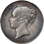 Großbritannien 1 Penny 1843 WW auf der Auktion Stack's - 16. Januar 2018