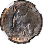 Großbritannien 1 Farthing 1883 auf der Auktion Stack's - 27. Juni 2019