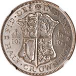 Wielka Brytania 1/2 korony 1927 na aukcji Stack's - 18 listopada 2022